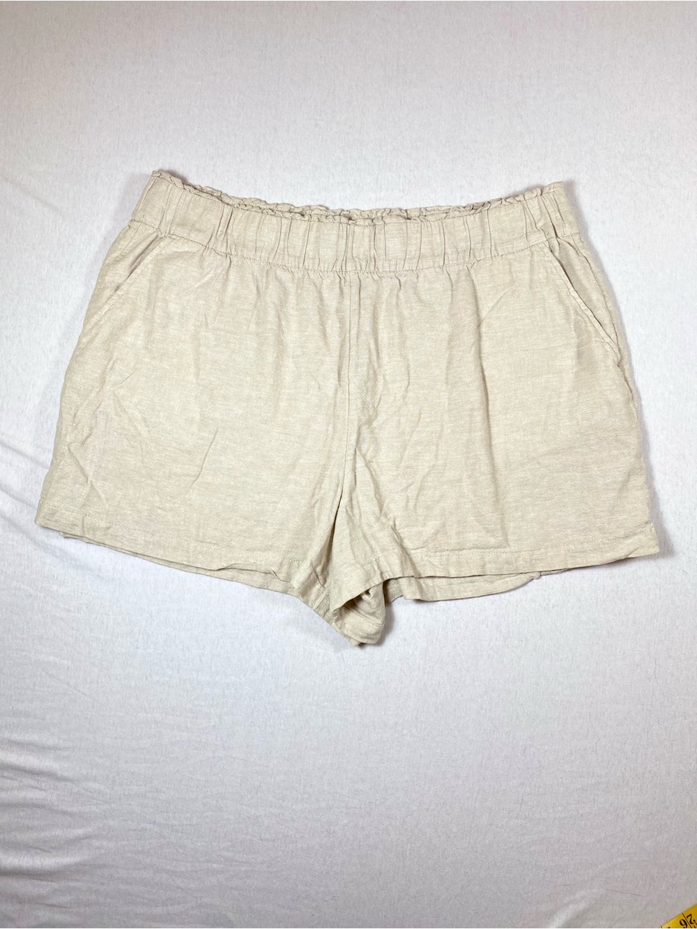 Sonoma Goods For Life Linen Rayon Pull-On Shorts Bundle XXL Beige Black Pockets - Picture 4 of 9